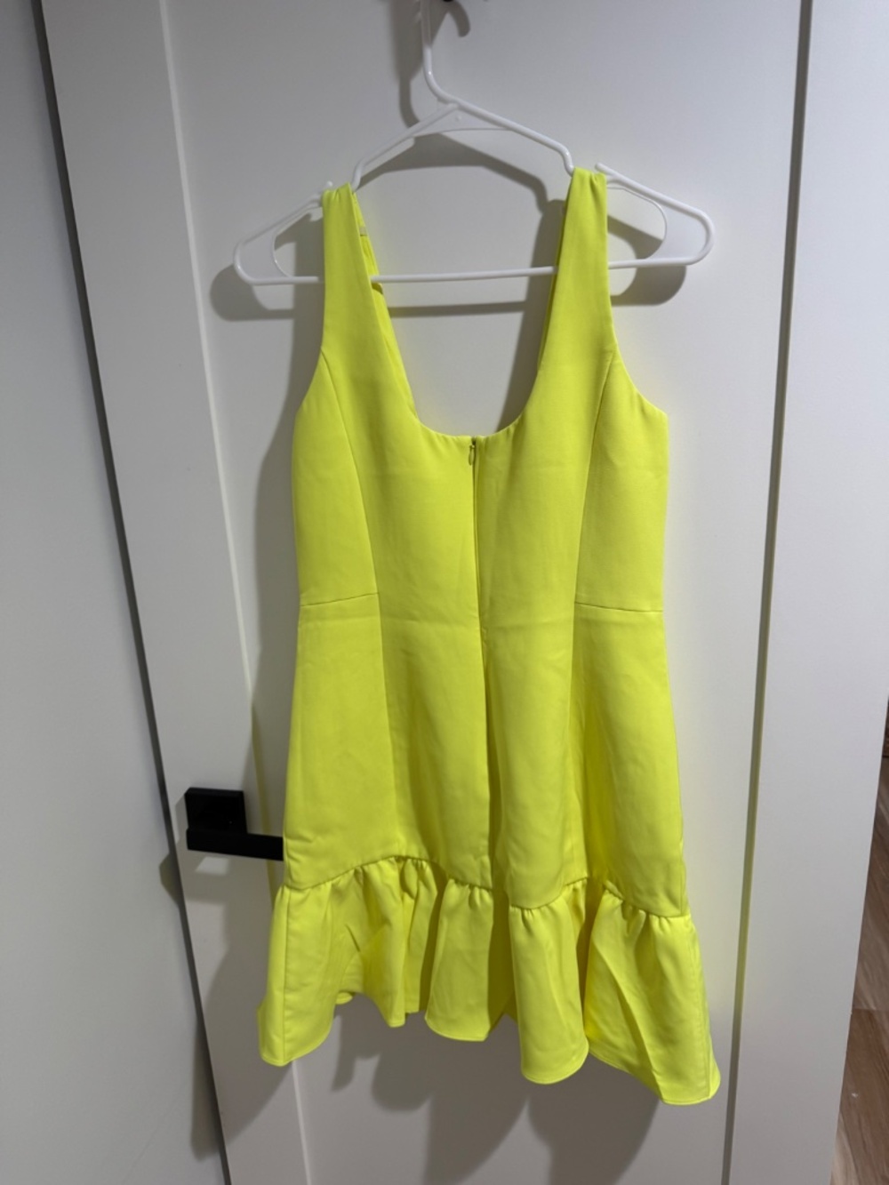 Milly Neon Yellow Ruffled Midi Dress - Picture 3 of 4